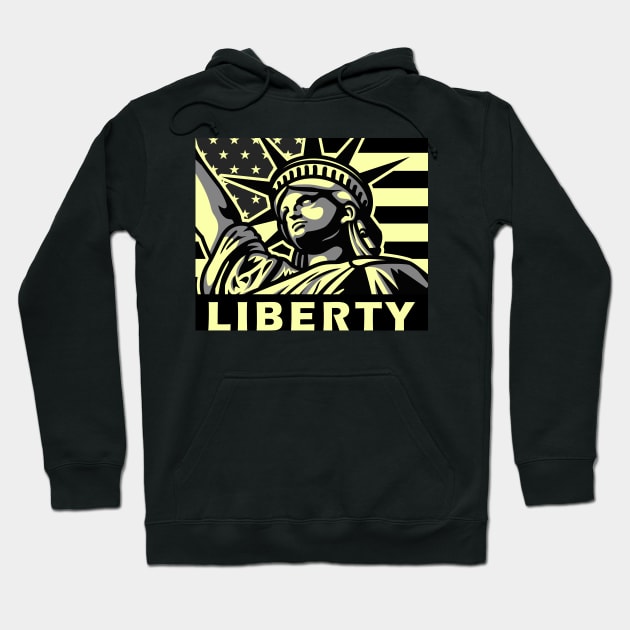 Statue Of Liberty Hoodie by timegraf